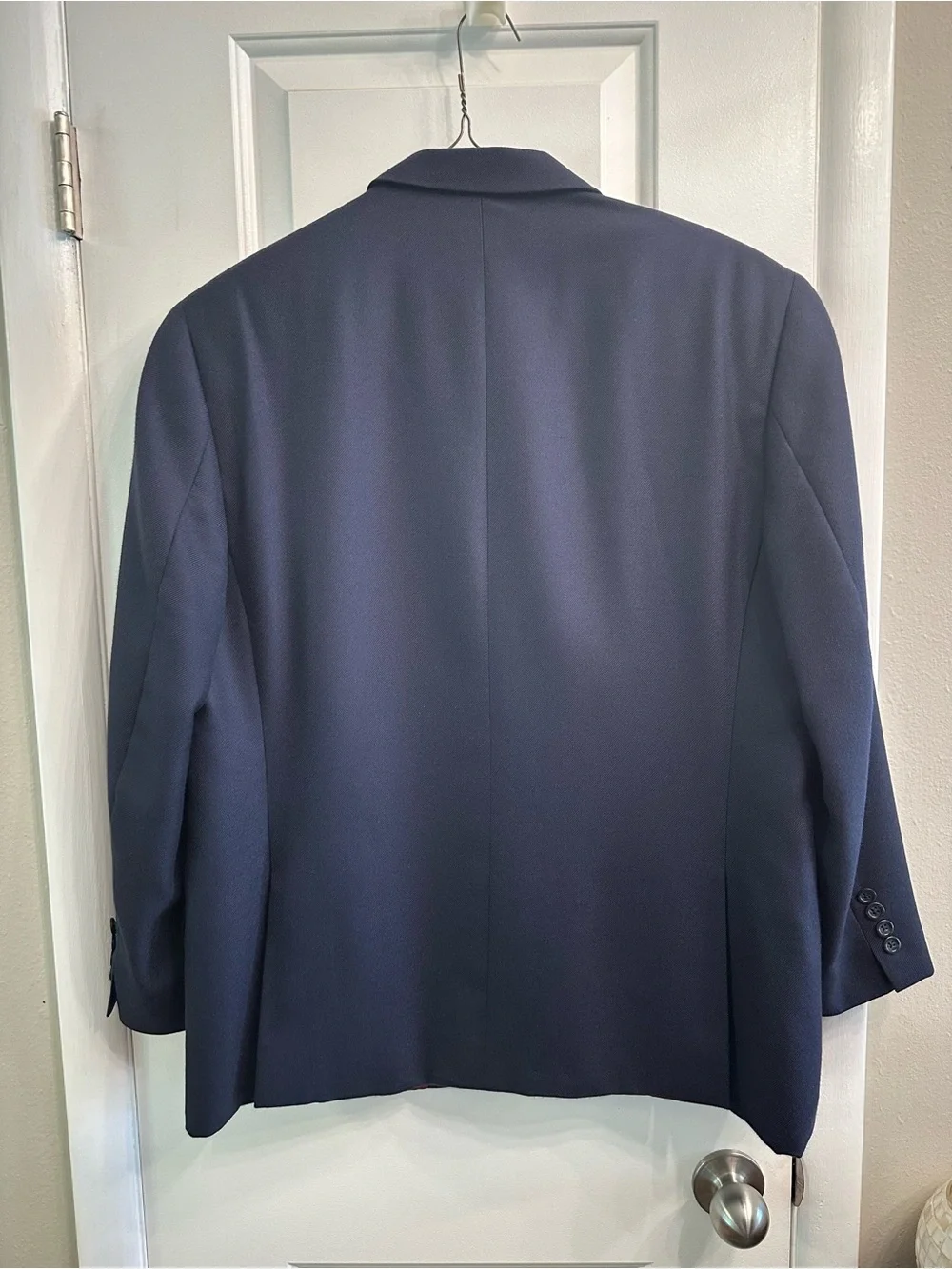 Jack Victor Saks Fifth Avenue Loro Piana 100% Cashmere Navy 2 Button Blazer 42S